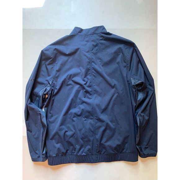 Nike Shield Windbreaker Full Zip Gold Jacker Navy Size Large - Picture 2 of 9